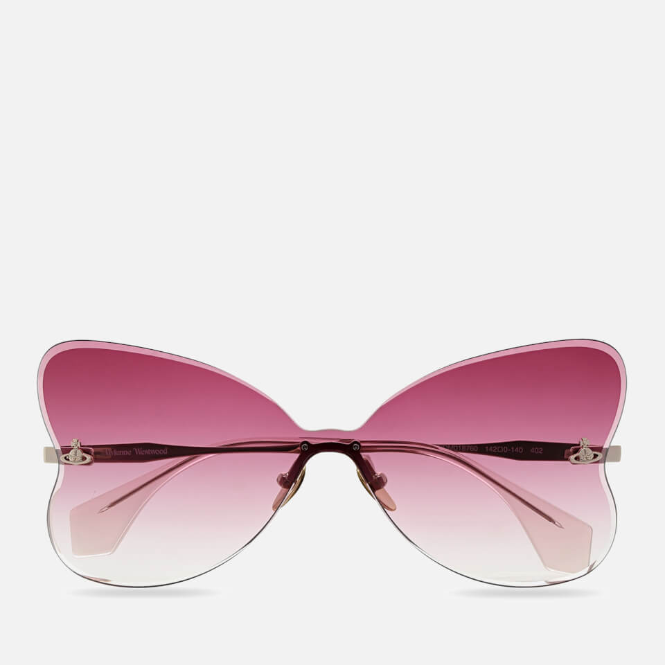 Vivienne Westwood Women's Yara Retro Sunglasses - Shiny Light Gold