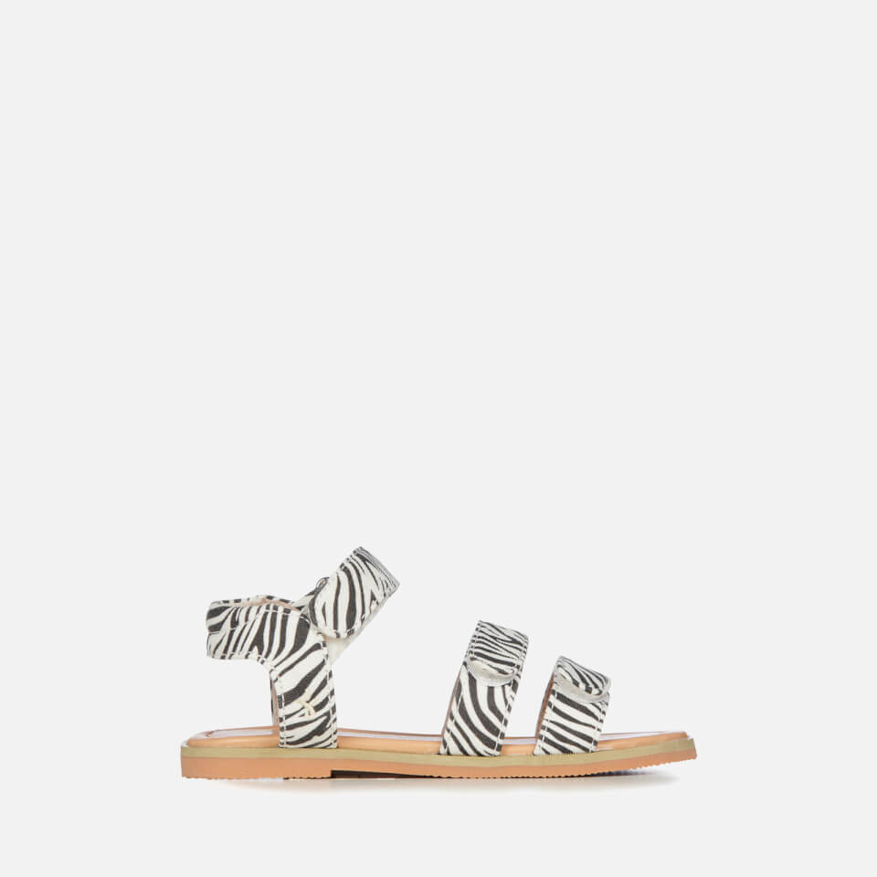 EMU Australia Kids' Steph Zebra-Print Faux Leather Sandals