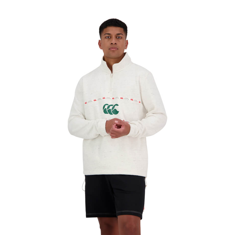 Canterbury M HERITAGE QUARTER ZIP LIGHT BIRCH MARLE
