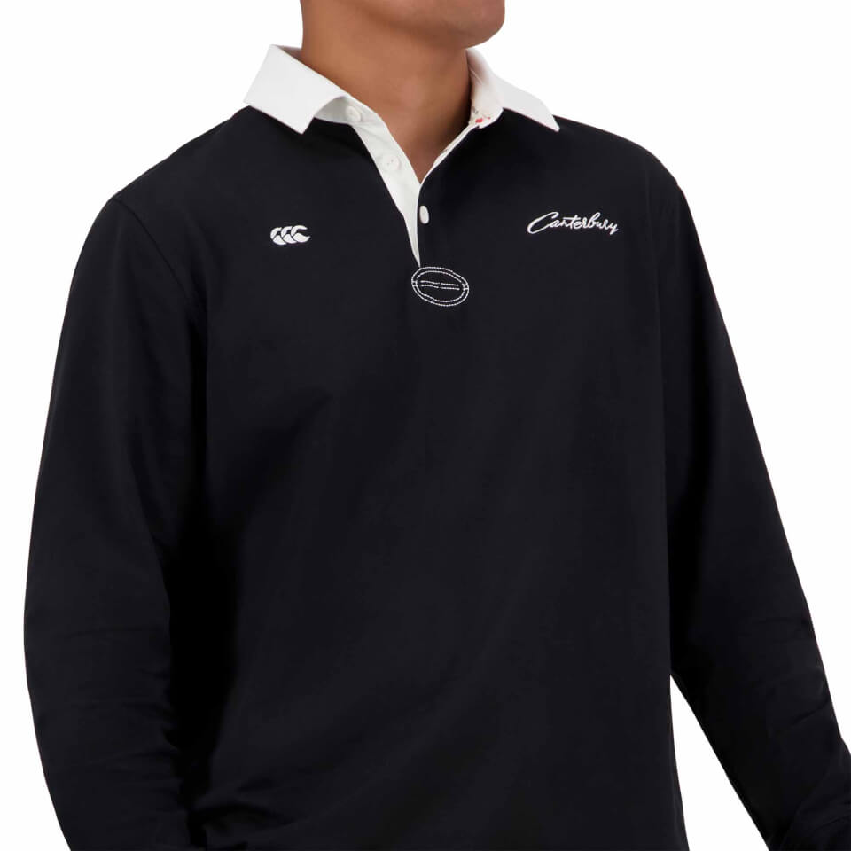 Canterbury M HERITAGE SCRIPT RUGBY JERSEY JET BLACK