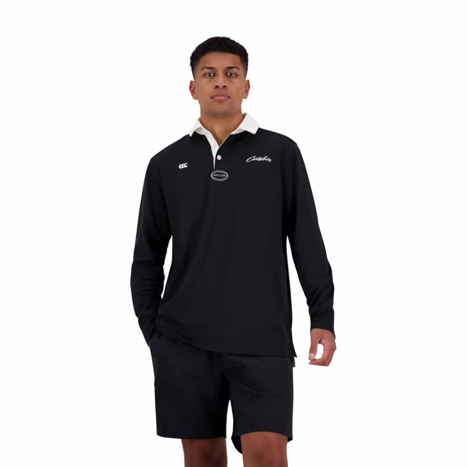 Canterbury M HERITAGE SCRIPT RUGBY JERSEY JET BLACK