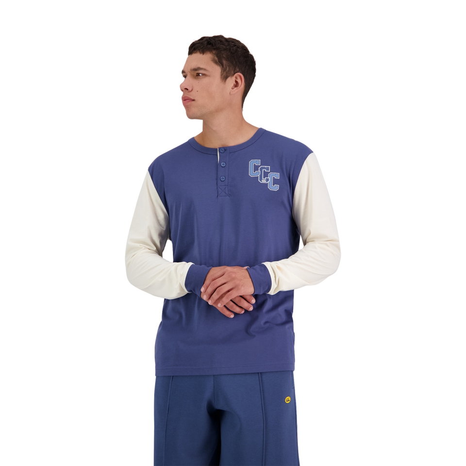 MENS CAPTAIN RULE-BOOK LONG SLEEVE HENLEY