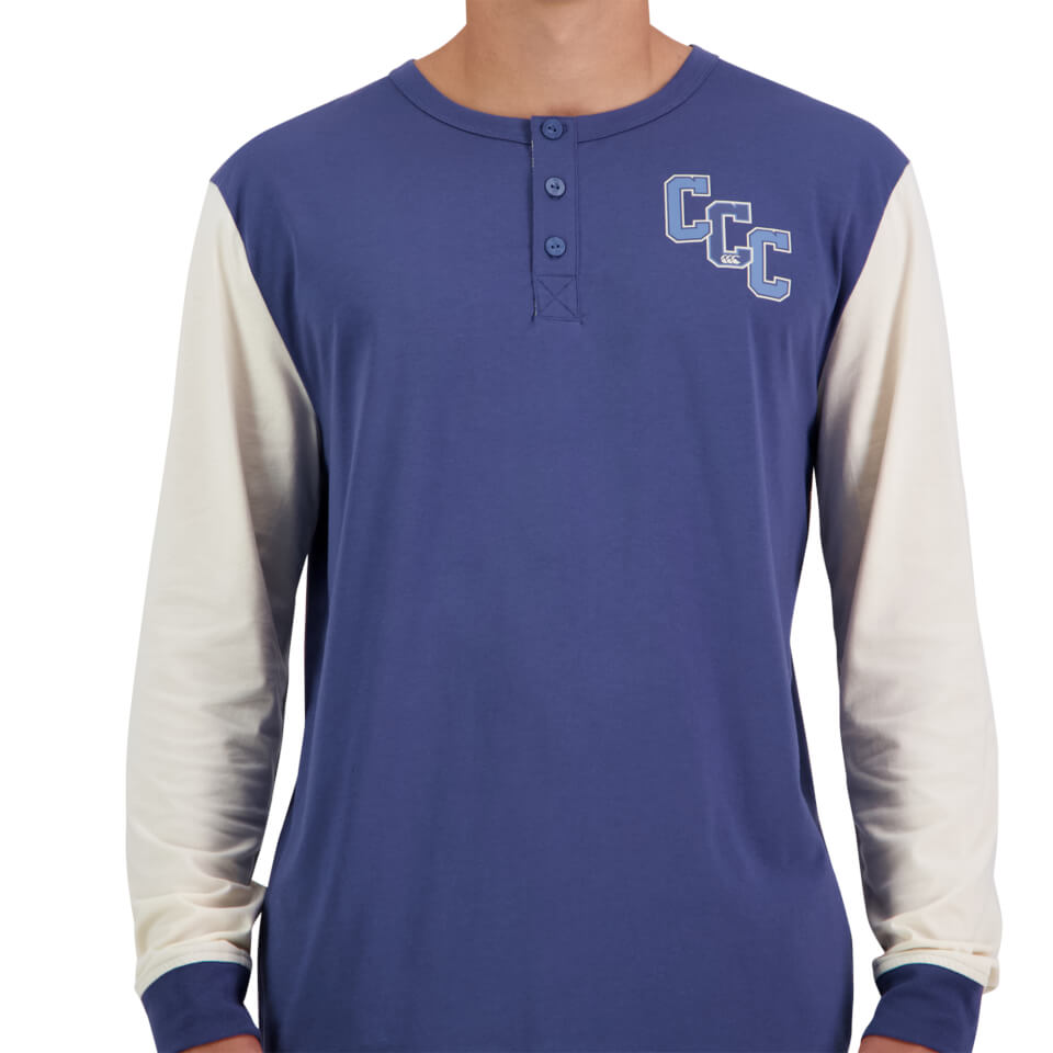 Canterbury M RULE-BOOK LONG SLEEVE HENLEY DARK DENIM