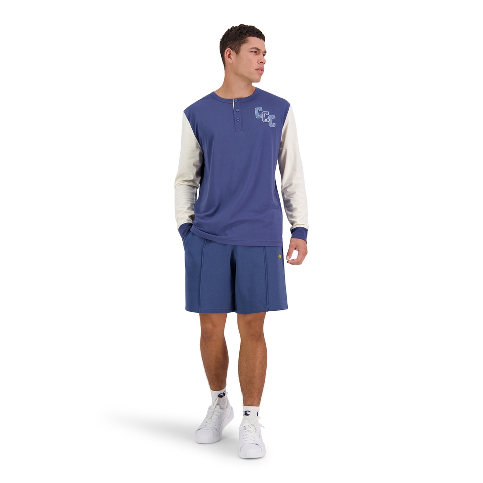 MENS CAPTAIN RULE-BOOK LONG SLEEVE HENLEY
