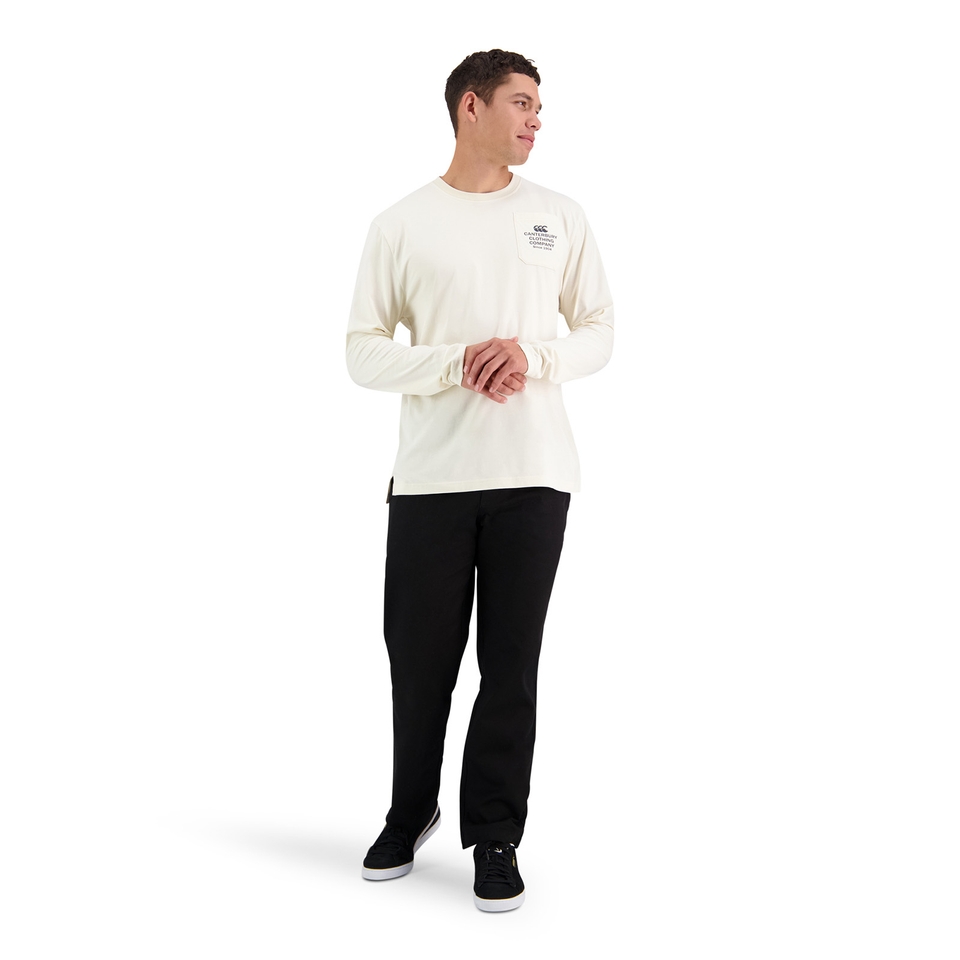 Canterbury M SCENE-SET LONG SLEEVE T-SHIRT BIRCH