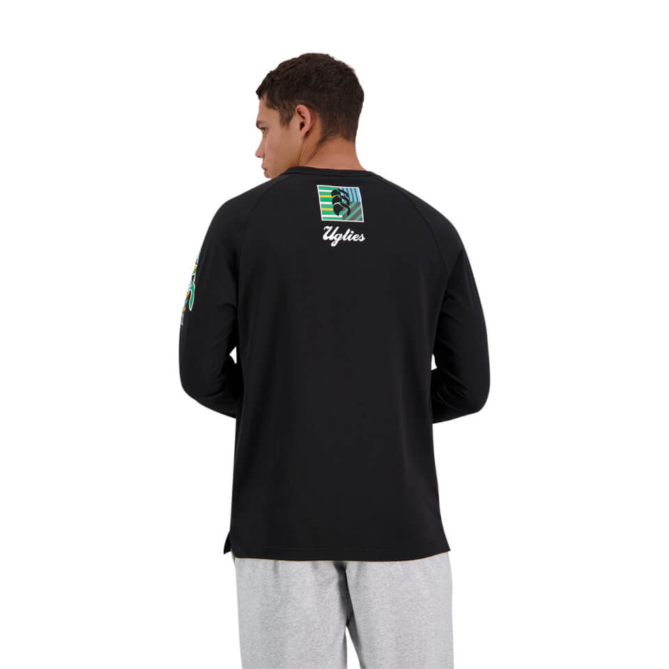 Canterbury M UGLIES LONG SLEEVE RAGLAN T-SHIRT BLACK 98B