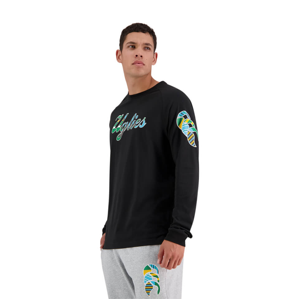 Canterbury M UGLIES LONG SLEEVE RAGLAN T-SHIRT BLACK 98B