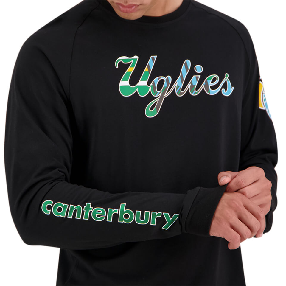 Canterbury M UGLIES LONG SLEEVE RAGLAN T-SHIRT BLACK 98B