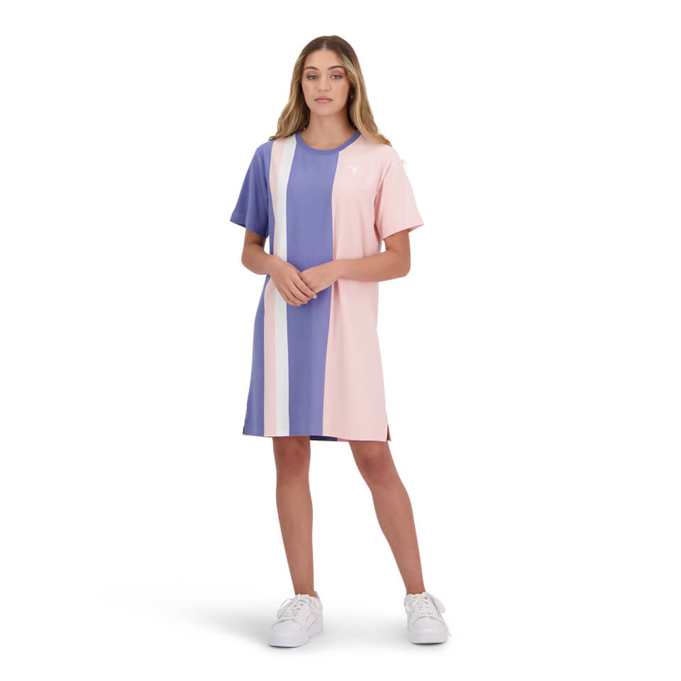 Canterbury W NATSU VERTICAL STRIPE POLO CHINTZ ROSE