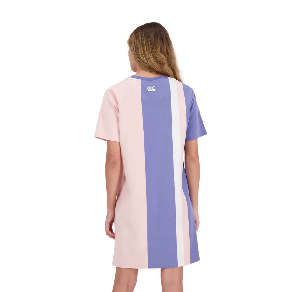 Canterbury W NATSU VERTICAL STRIPE POLO CHINTZ ROSE