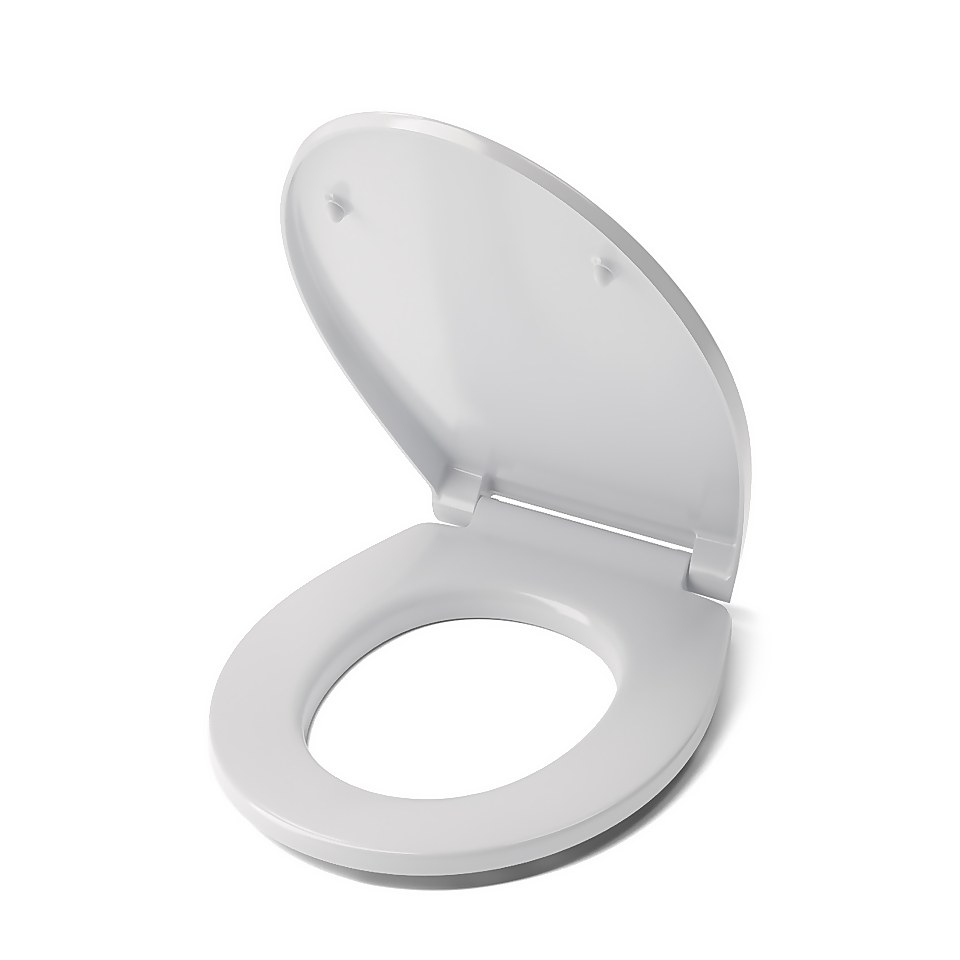Homebase Plastic Basic Toilet Seat - White