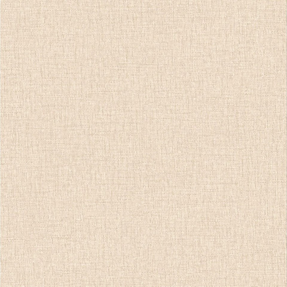 Grandeco Textured Fabric Twill Wallpaper, Cream
