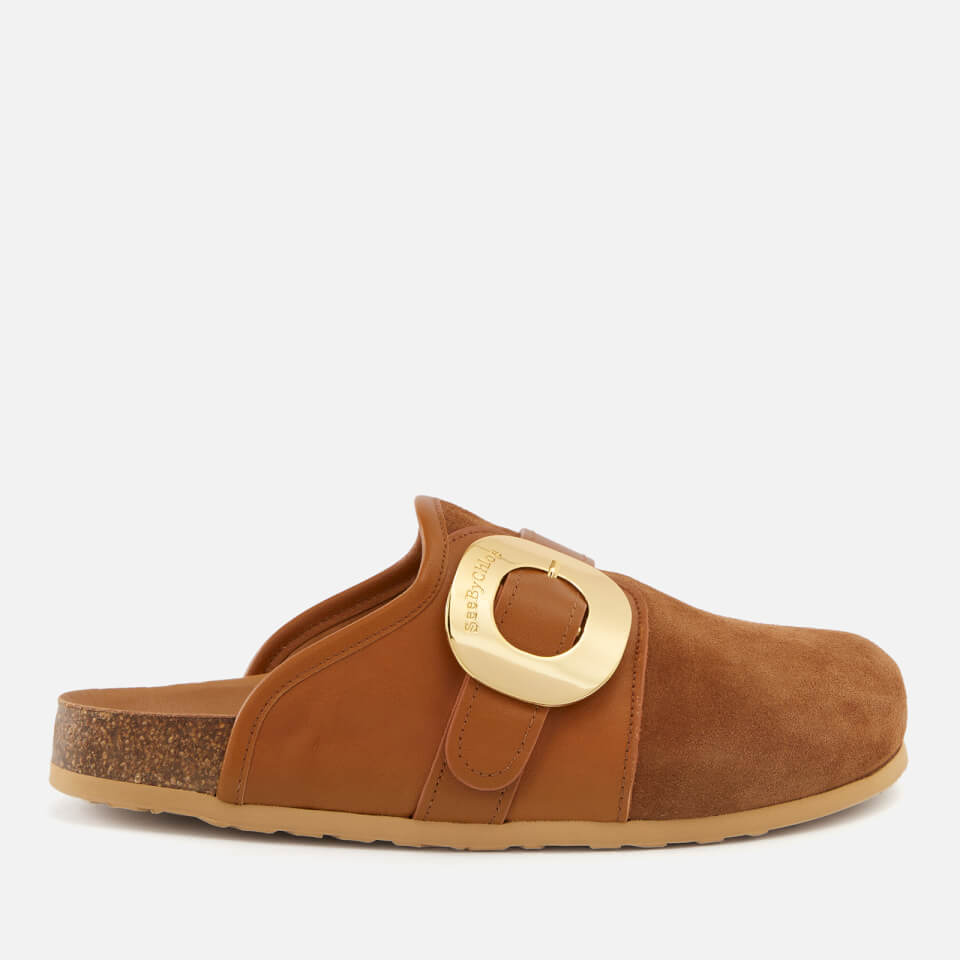 See by Chloé Women's Chany Fussbelt Leather Mules - Tabacco