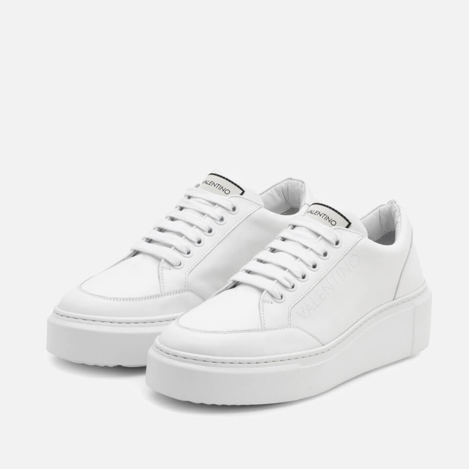 Valentino Women's Baraga Summer Embossed Leather Flatform Trainers