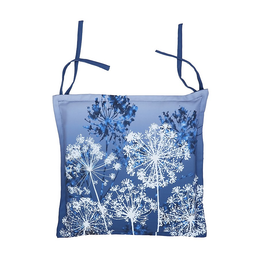 Dandelions Blue Seat Cushion Set of 2 Homebase