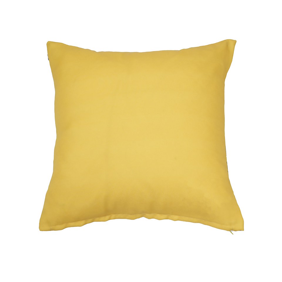 Floral Garden Cushion Yellow Homebase