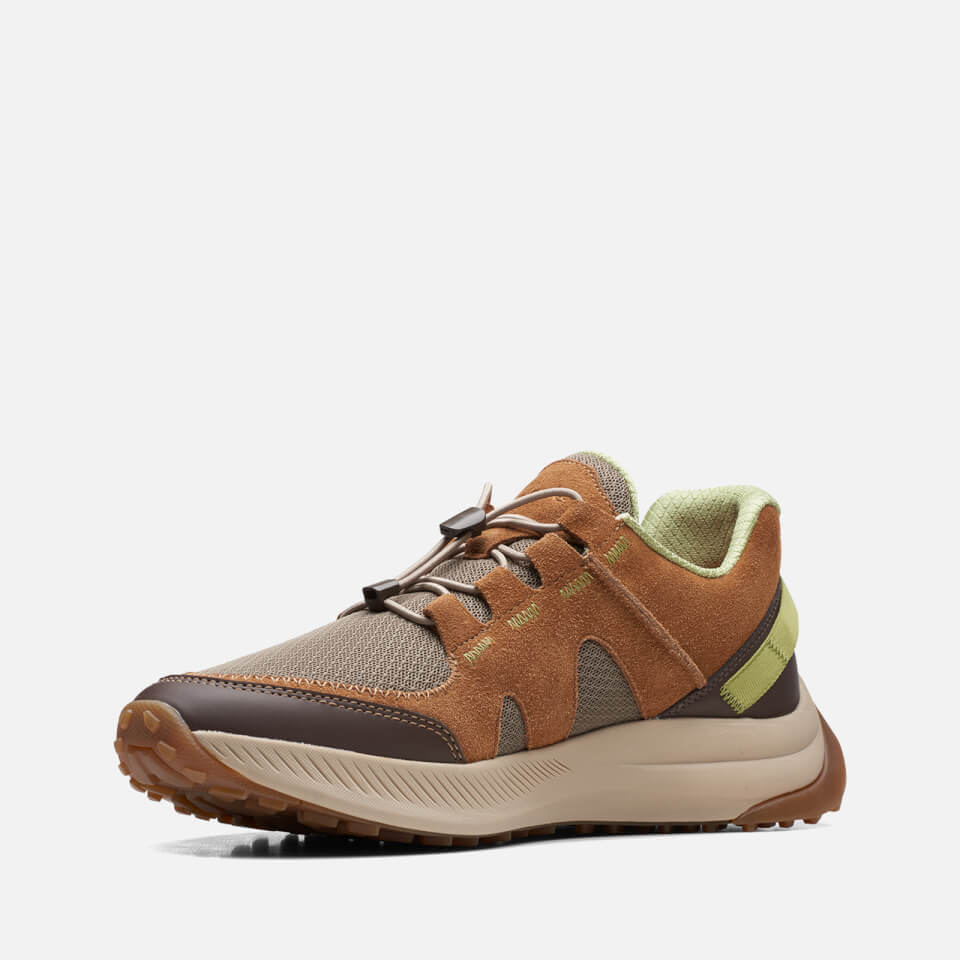 Clarks Men's ATL Trail Walk Mesh and Suede Trainers