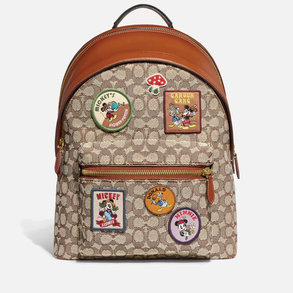 Coach x Disney Forever Charter Designer Patched Jacquard Backpack