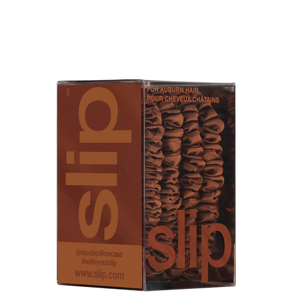 Slip Pure Silk Skinny Scrunchies - Auburn