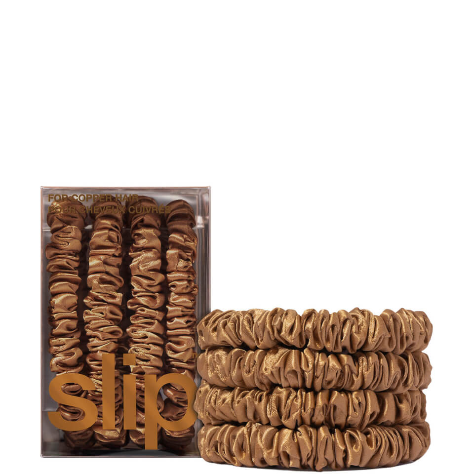 Slip Pure Silk Skinny Scrunchies - Copper
