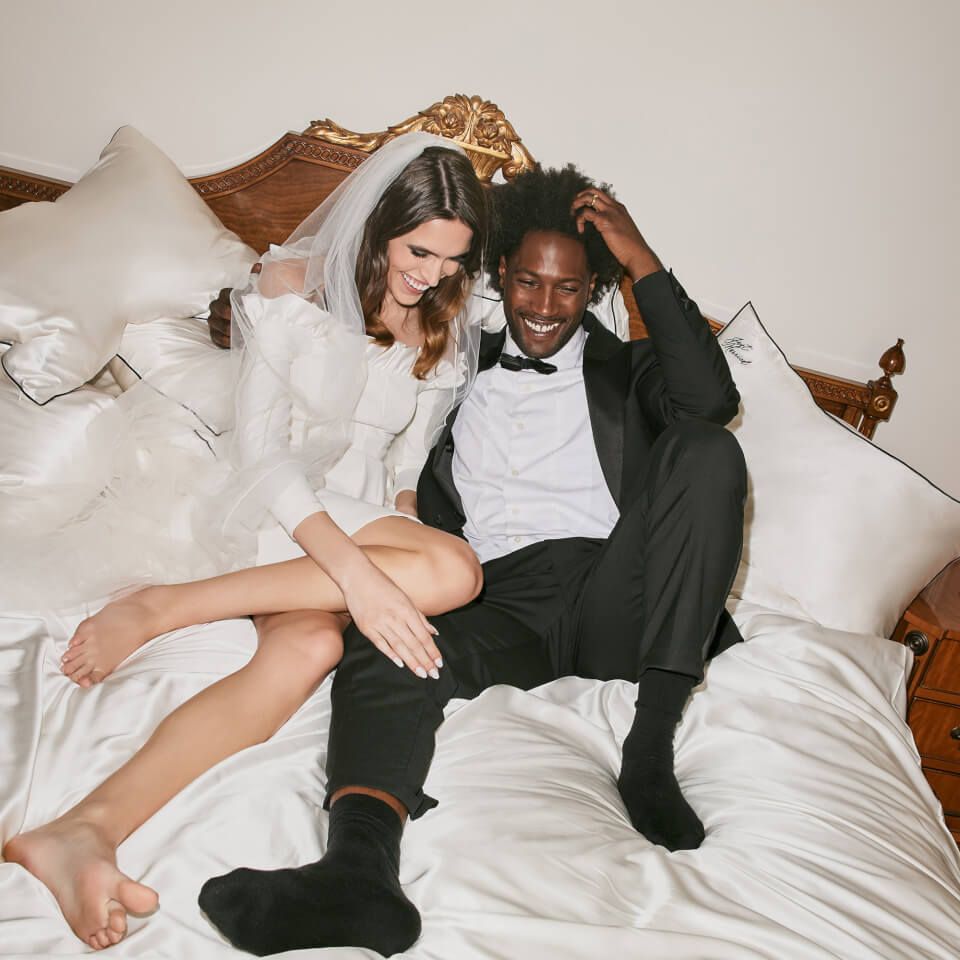 Slip Pure Silk Queen Pillowcase Duo - Just Married