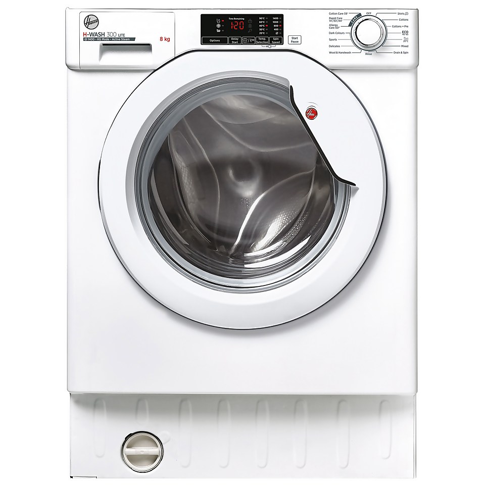 Hoover HWASH 300 HBWS48D1W4 Integrated 8Kg Washing Machine with 1400