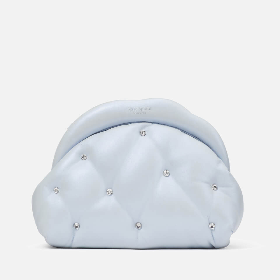 Kate Spade New York Women's Shade Pearlized Smooth Quilted Leather Cloud Clutch Bag - Watercolour Blue