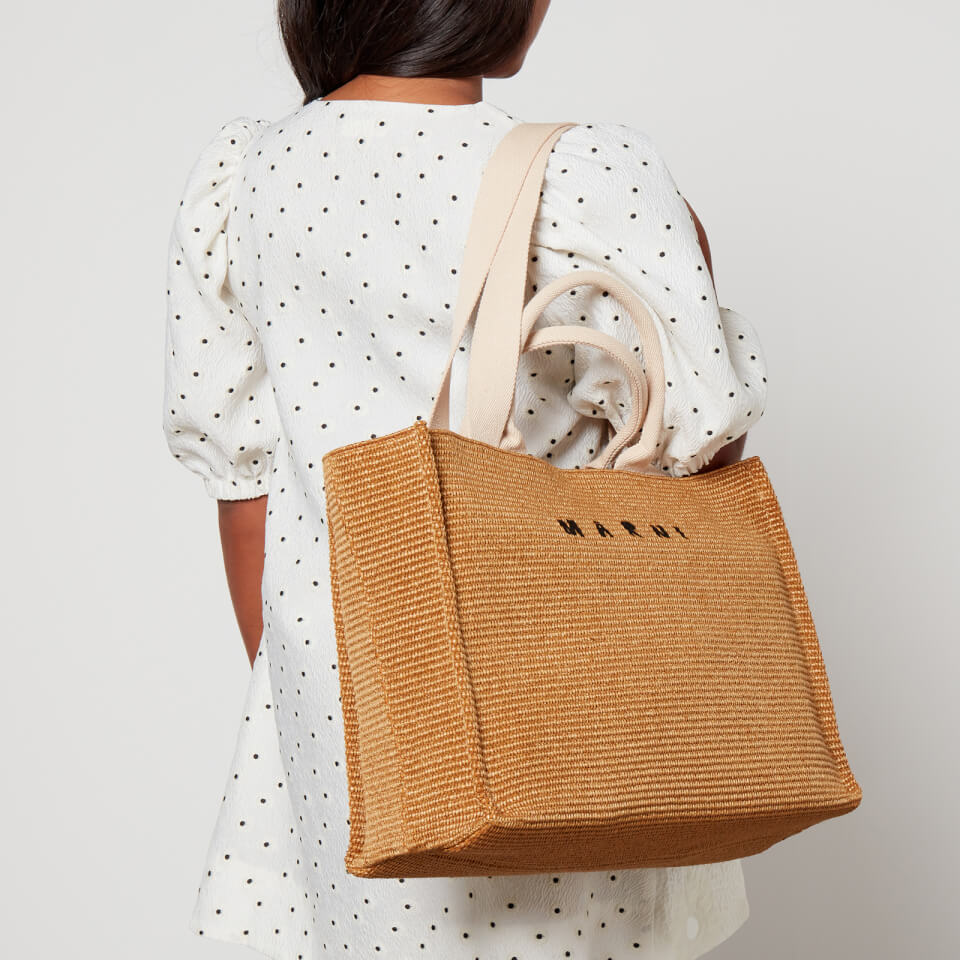Marni Large Raffia Tote Bag