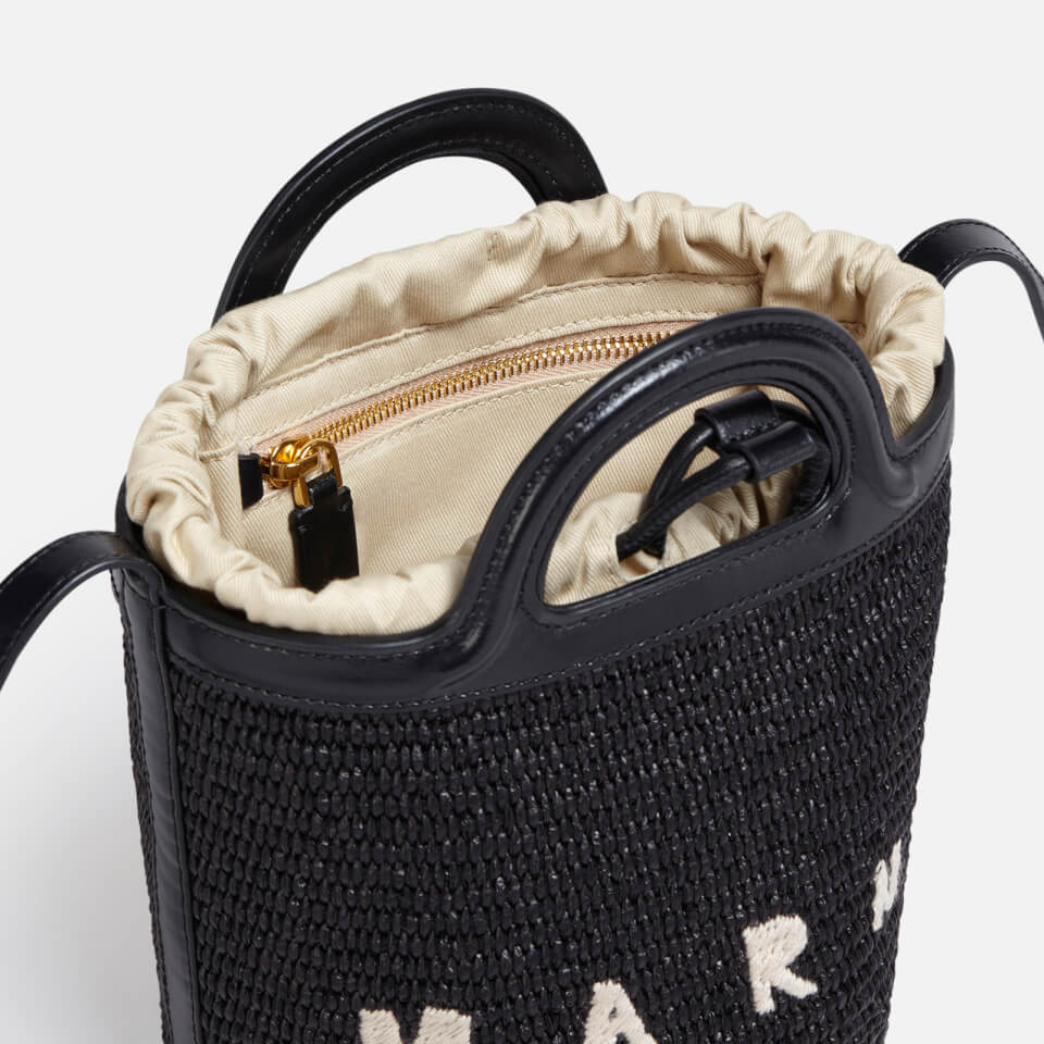 Marni Tropicalia Mini Raffia Bucket Bag | Coggles Marni Tropicalia Mini Raffia Bucket Bag | Coggles