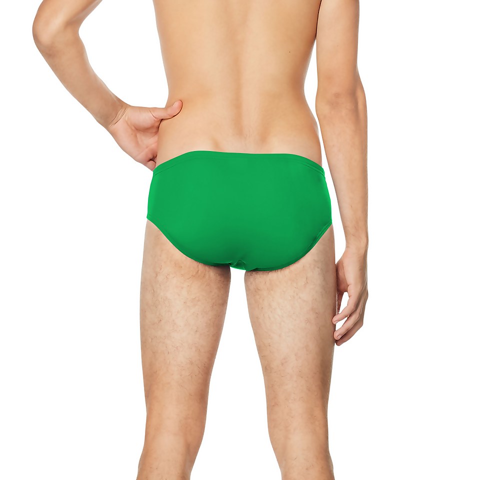Men's Solid Brief Green