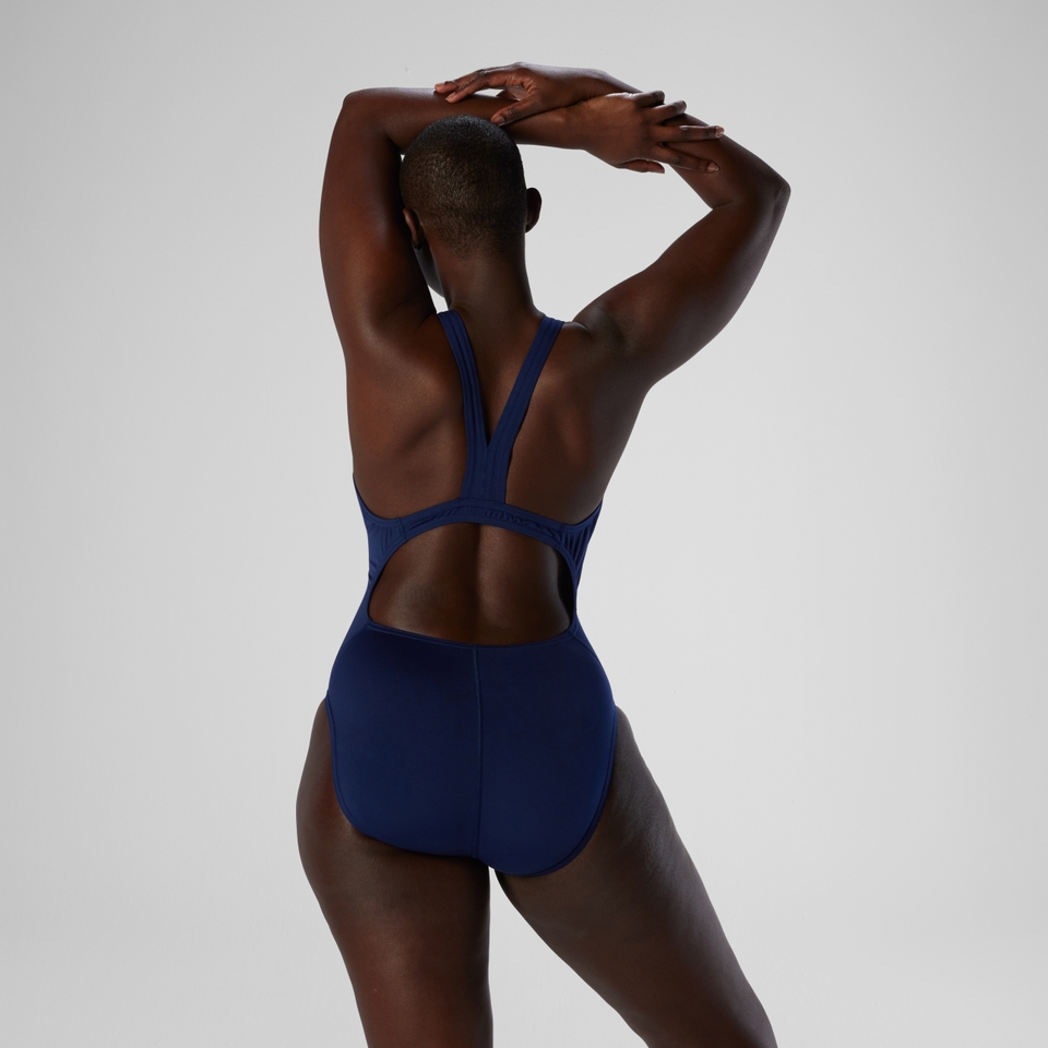 Women's Solid Super Proback One Piece - Speedo Navy