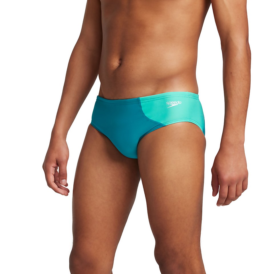 Men's Asymmetrical Colorblock One Brief Blue