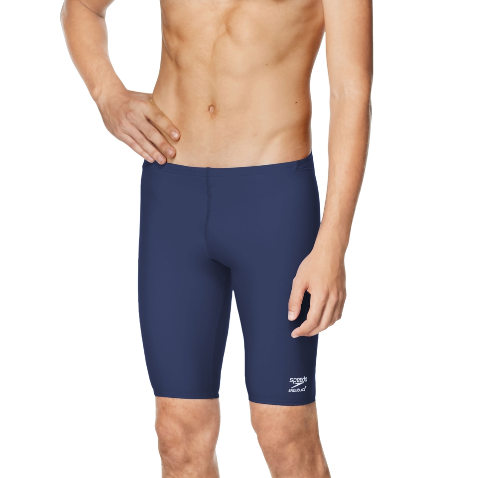 Cuissard de natation couleur unie adulte pour hommes, bleu marine