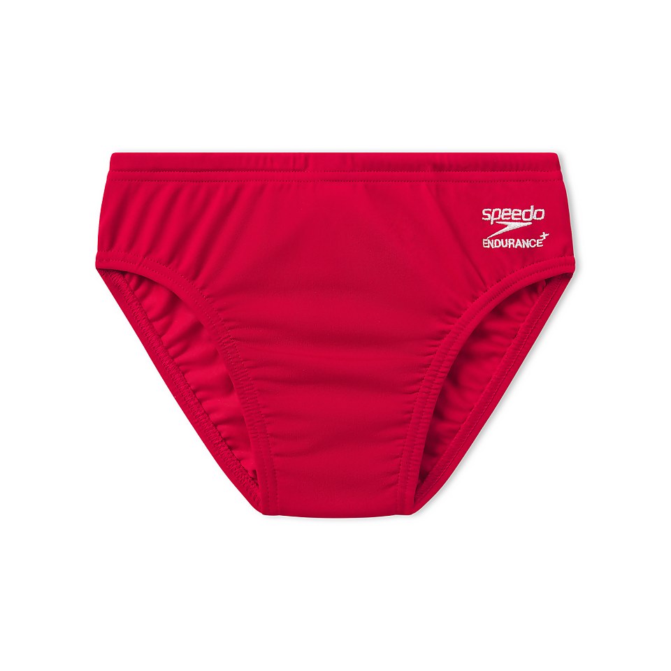 Men's Solid Youth Brief Red