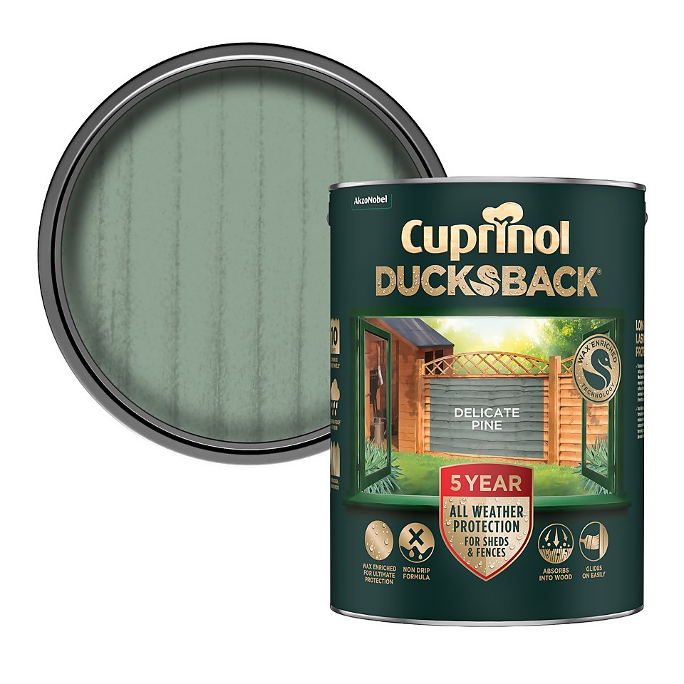Cuprinol Ducksback Shed & Fence Paint Delicate Pine - 5L