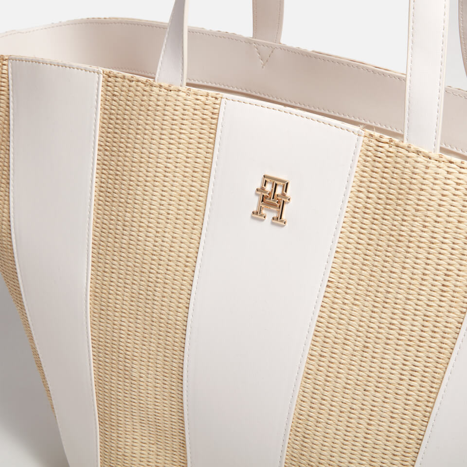 Tommy Hilfiger Summer Jute Faux Leather Tote Bag