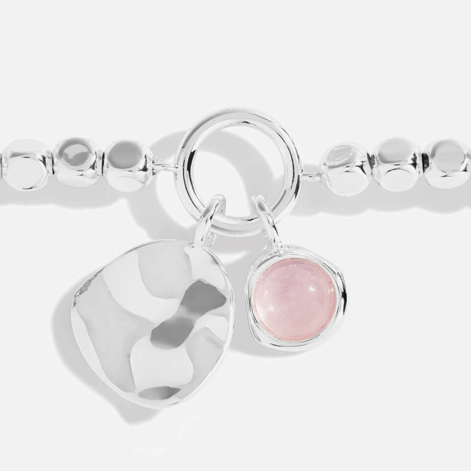 Joma Jewellery Spirit Stones Rose Crystal Silver-Tone Bracelet