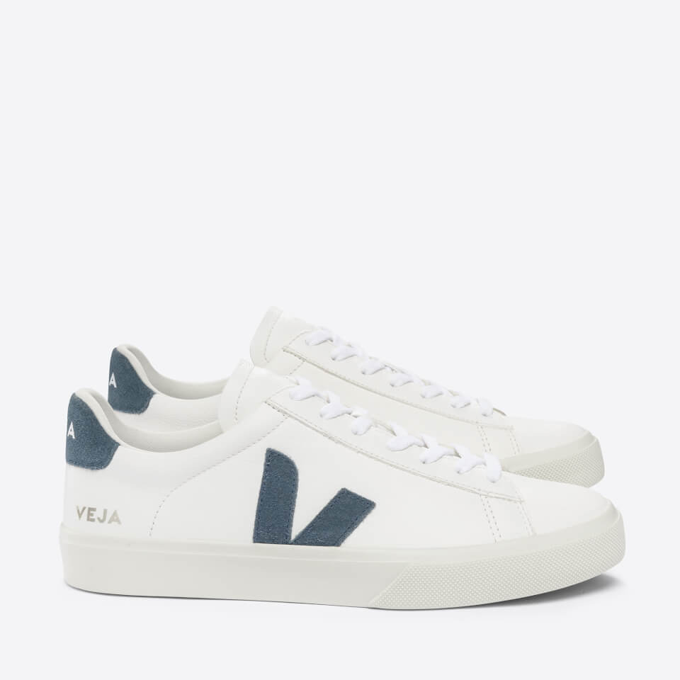 Veja Men's Campo Chrome Free Leather Trainers - Extra White/California