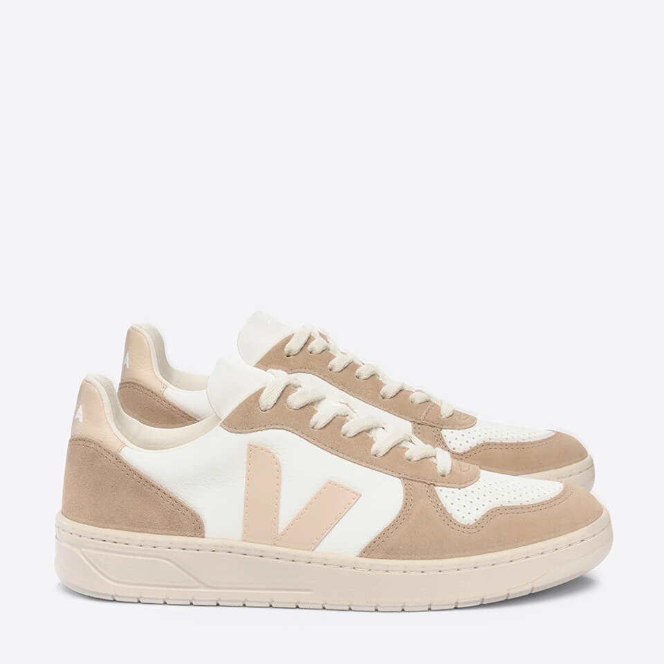 Veja Women’s V-10 Bastille Leather and Suede Trainers