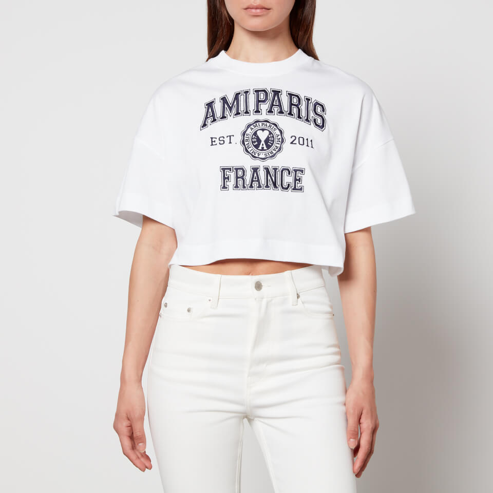 第一ネット AMI paris France Cotton-Jersey T-Shirt - XXS | Coggles トップス