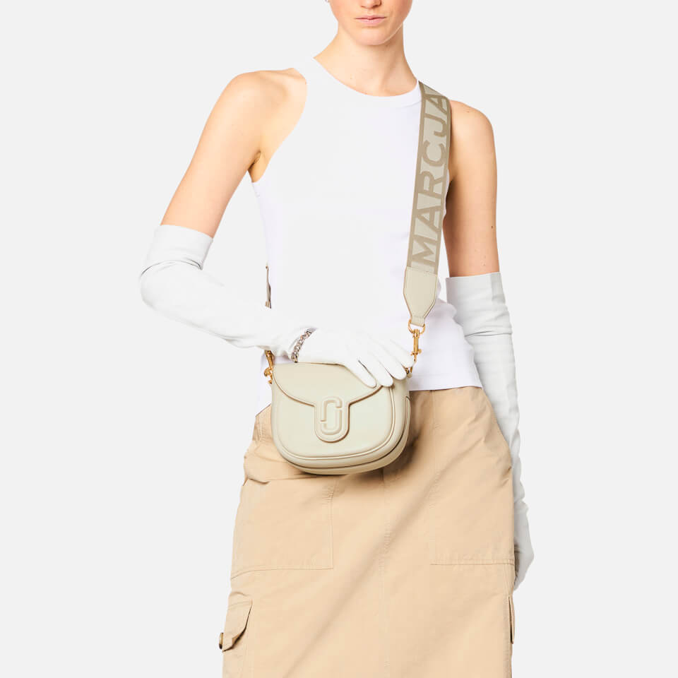 Marc Jacobs Women's The Small Leather Covered J Marc Saddle Bag - Cloud White