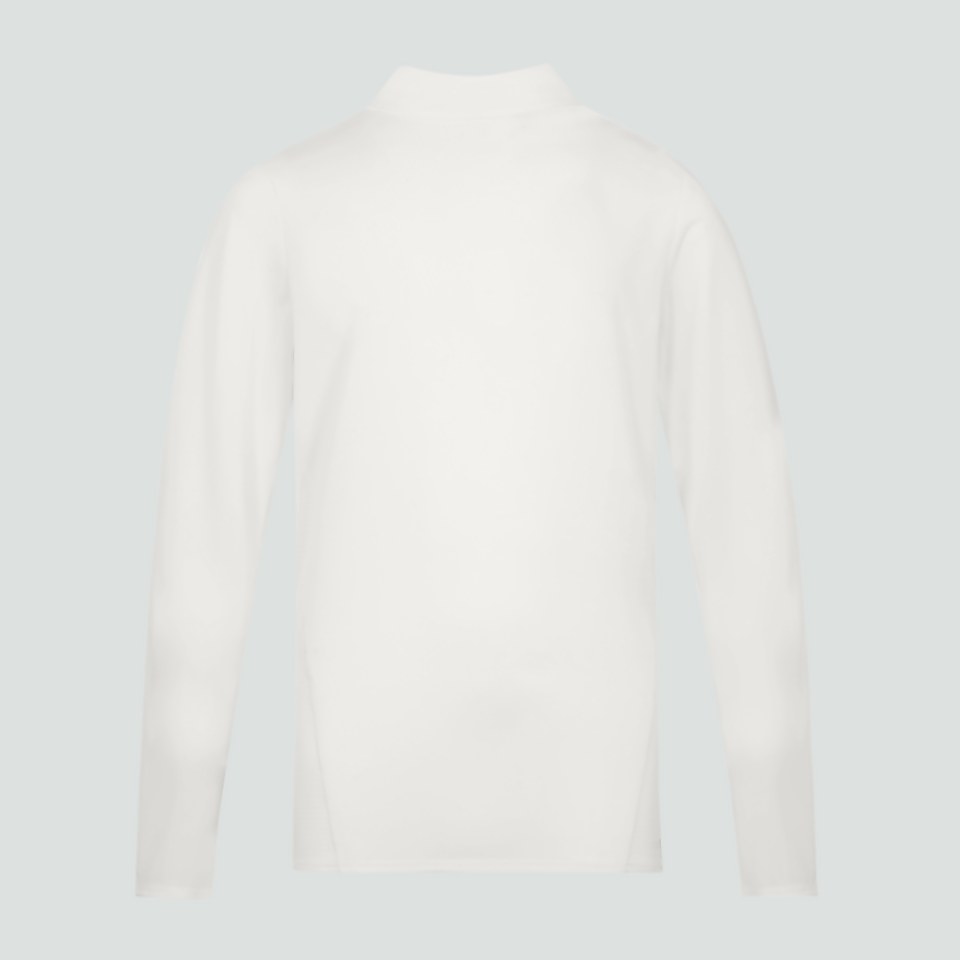 MENS CRICKET LONG SLEEVED POLO SHIRT CREAM