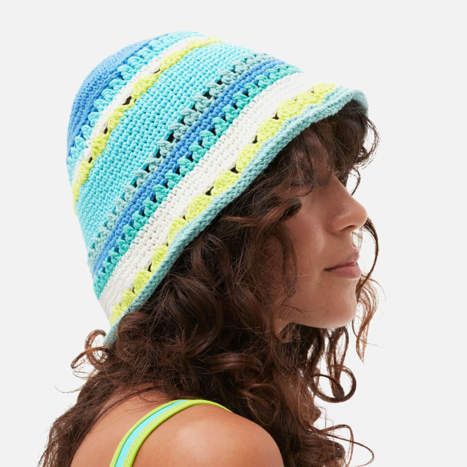 Ganni Crocheted Organic Cotton Bucket Hat