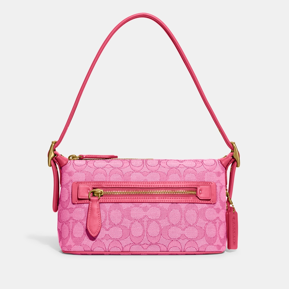Coach Demi Leather Trimmed Logo Jacquard Bag