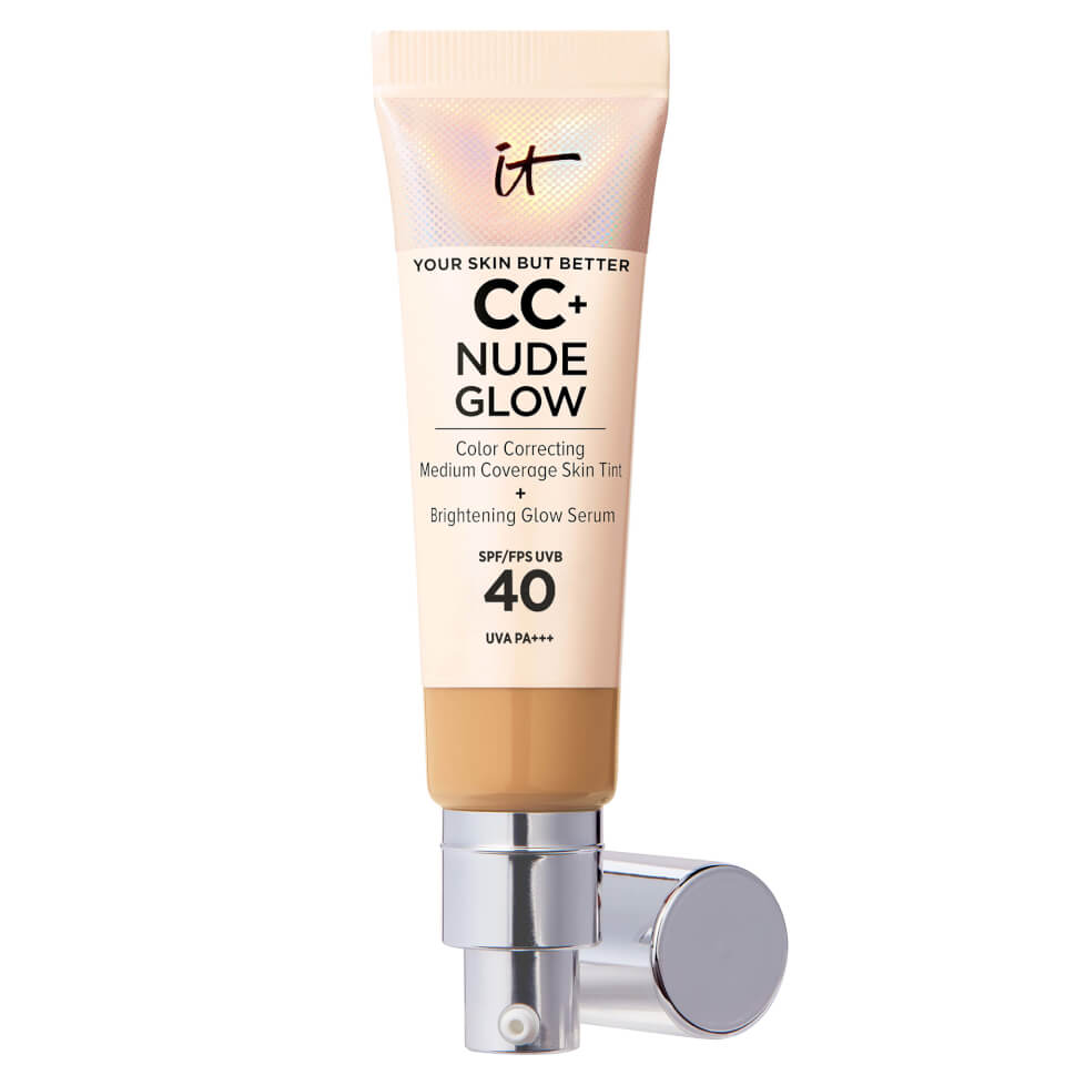 IT Cosmetics CC+ and Nude Glow Lightweight Foundation and Glow Serum with SPF40 32ml (Various Shades)