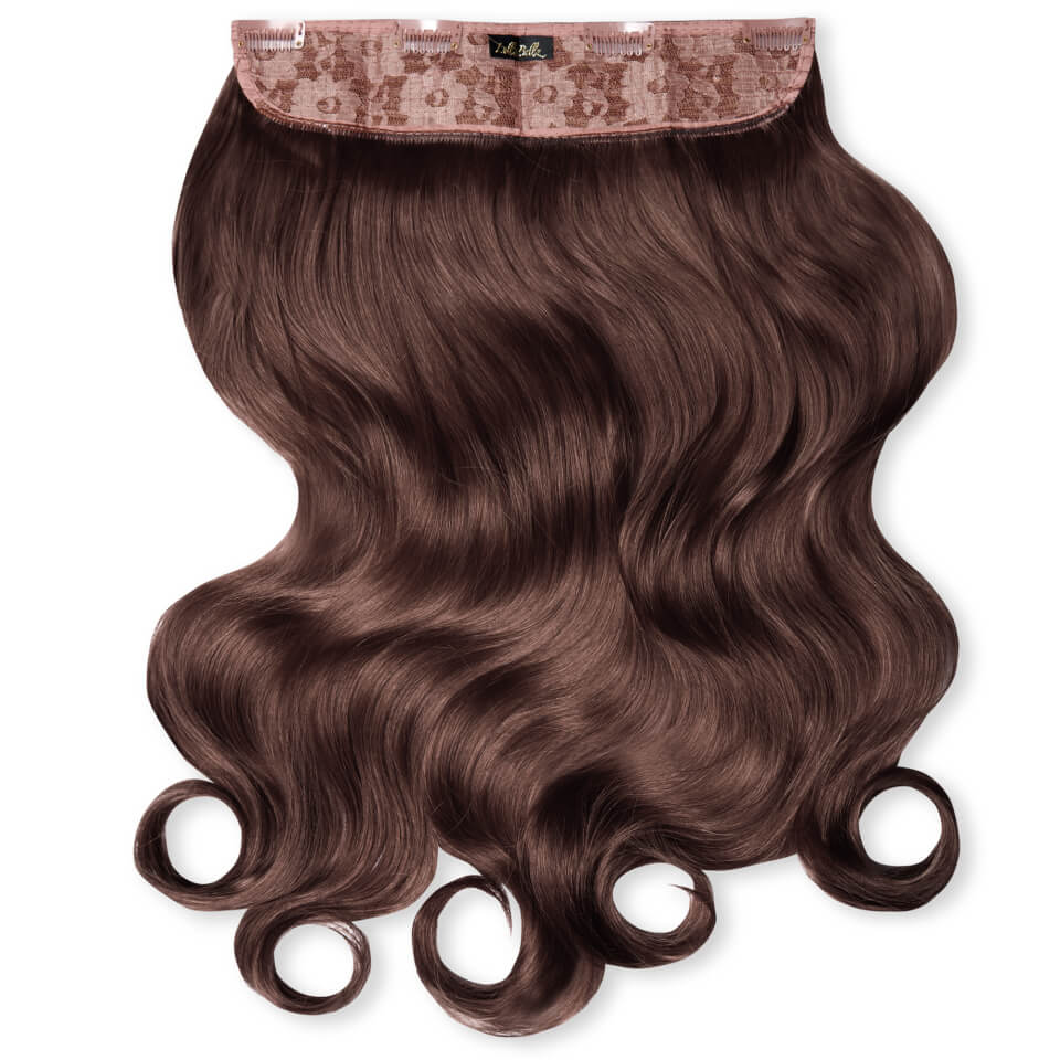 LullaBellz Thick 20 1-Piece Curly Clip in Hair Extensions - Chestnut