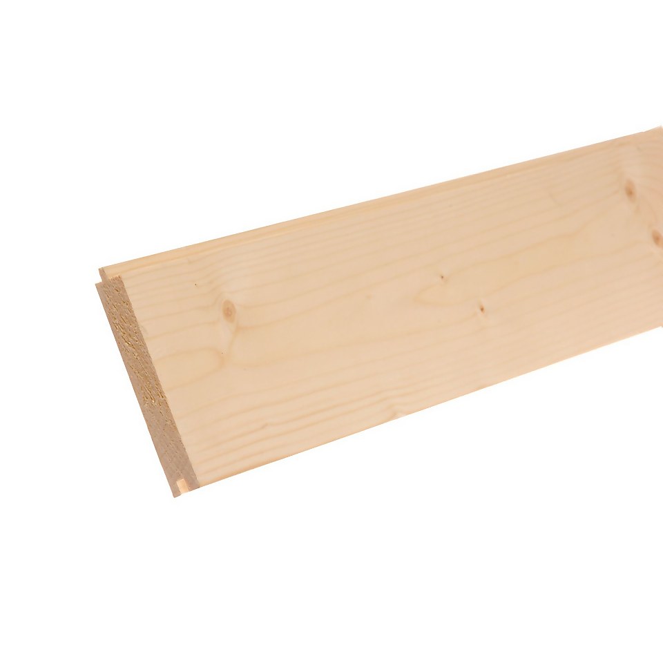 Metsa Planed Tongue & Groove Softwood Floorboards 2.4m (21mm x 144mm x 2400mm) - Pack of 2