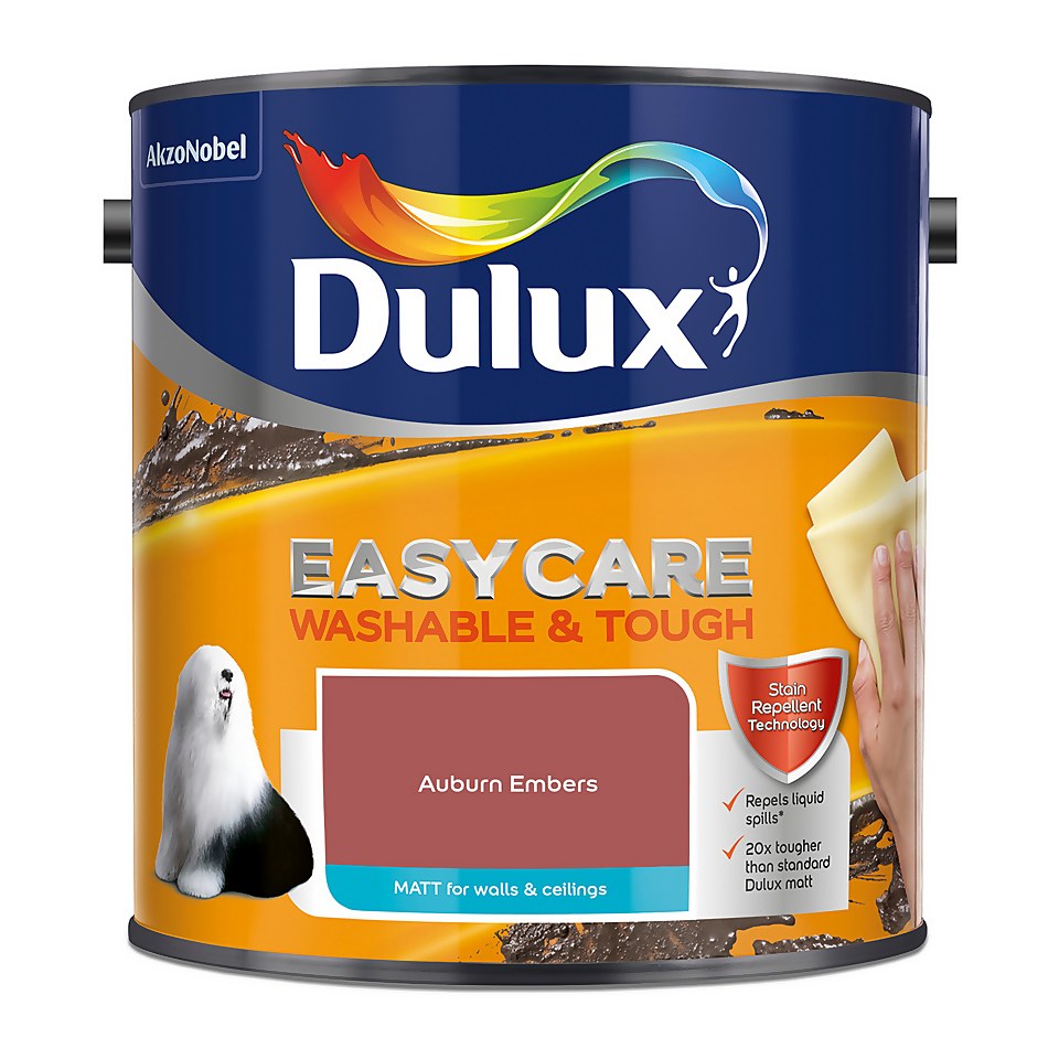 Dulux Easycare Washable & Tough Matt Emulsion Paint Auburn Embers - 2.5L