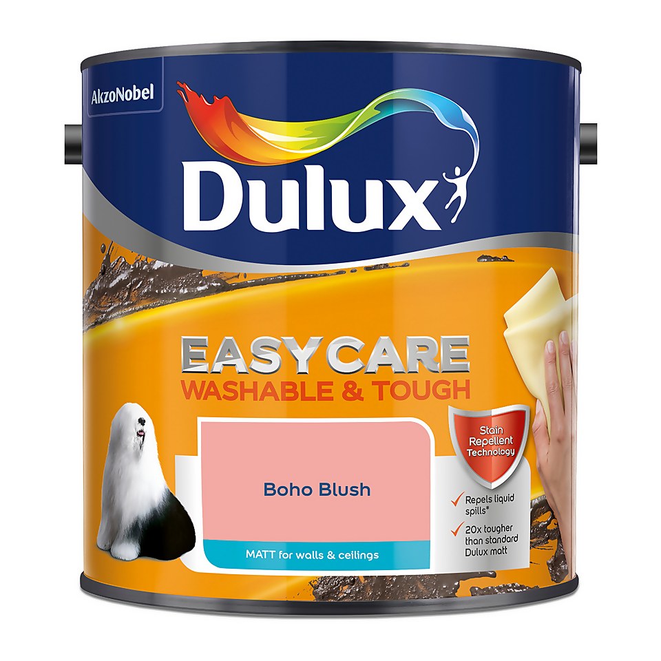 Dulux Easycare Washable & Tough Matt Emulsion Paint Boho Blush - 2.5L