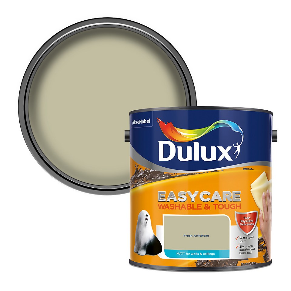 Dulux Easycare Washable & Tough Matt Emulsion Paint Fresh Artichoke - 2.5L